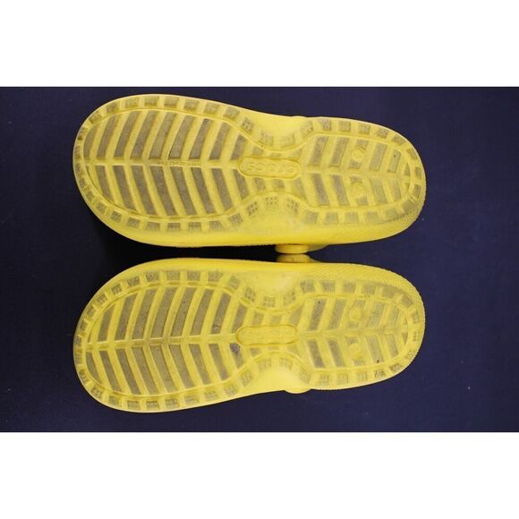 CROCS LINED CLOGS SLIP ON SHOES Size Men's 5 Women's 7 Yellow - Picture 11 of 11